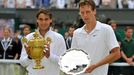 Rafael Nadal a Tomáš Berdych s trofejemi