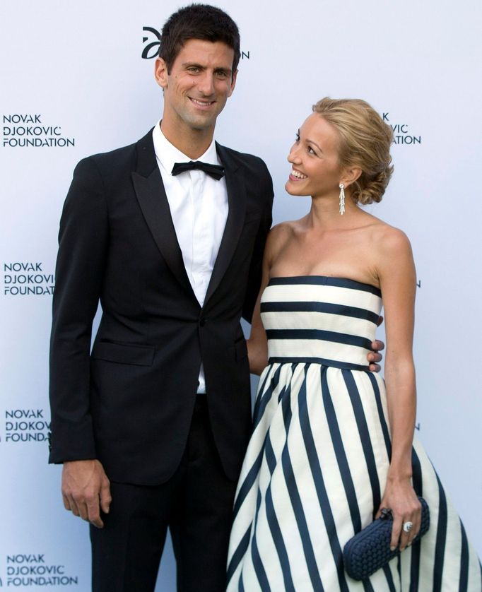 Jelena Rističová a Novak Djokovič