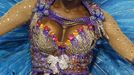 A reveller from the Vila Isabel samba school participates in the annual Carnival parade in Rio de Janeiro's Sambadrome February 12, 2013. REUTERS/Pilar Olivares (BRAZIL - Tags: SOCIETY) Published: Úno. 12, 2013, 8:12 dop.