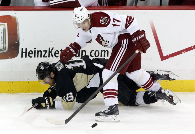 NHL: Phoenix Coyotes vs Pittsburgh Penguins (Vrbata a Neal)