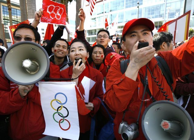 Olympijská pochodeň v San Franciscu