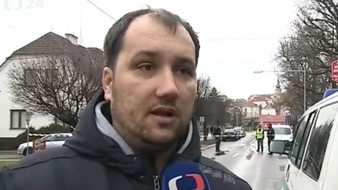 Svědek útoku Petr Gabriel (repro Česká televize).