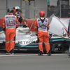 Havarovaný Mercedes Valtterihe Bottase v kvalifikaci na Velkou cenu Mexika formule 1