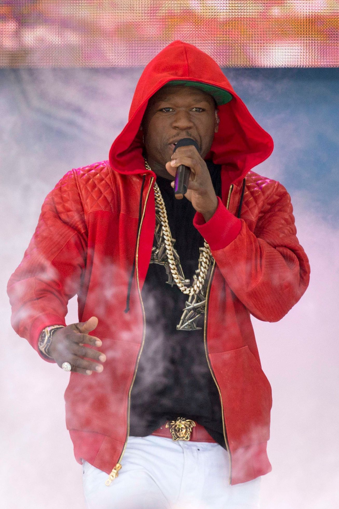 50 Cent performs on Good Morning America's Summer Concert Series in New York City's Central Park