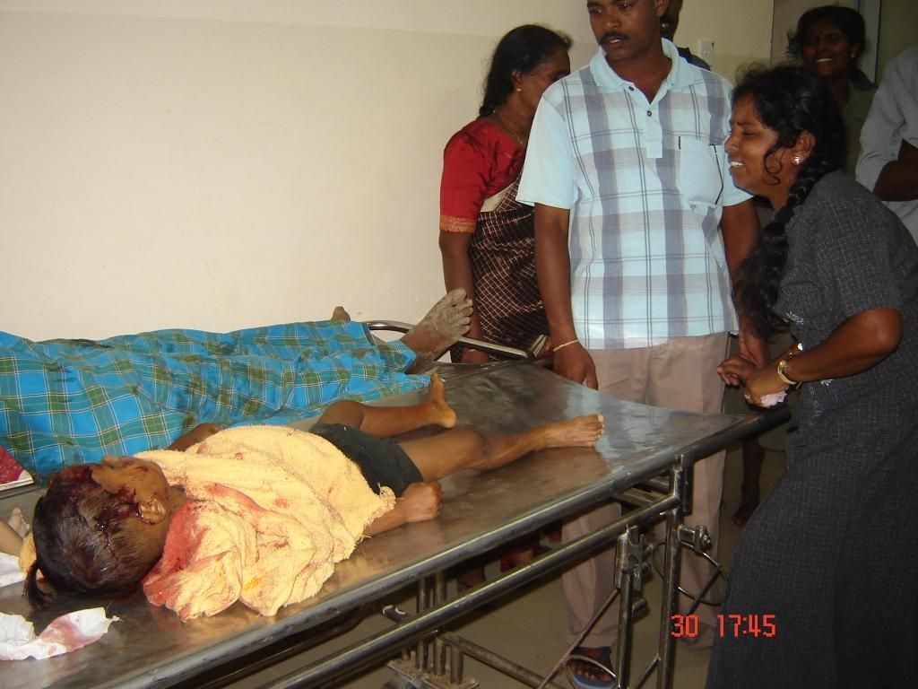 Civilní oběti bojů na Srí Lance