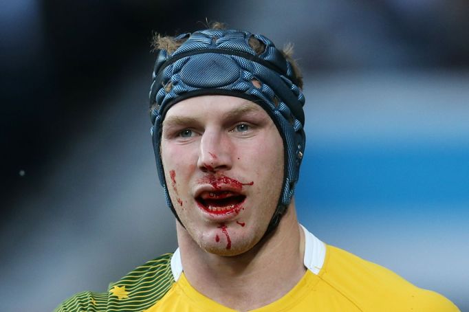 Australia's David Pocock with an injury Reuters / Russell Cheyne Livepic