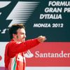 Španělský jezdec F1 Fernando Alonso z Ferrari ve Velké ceně Itálie.