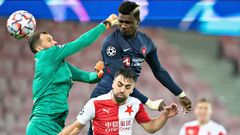 Sory Kaba dává gól v odvetě 4. předkola LM Midtjylland - Slavia Praha