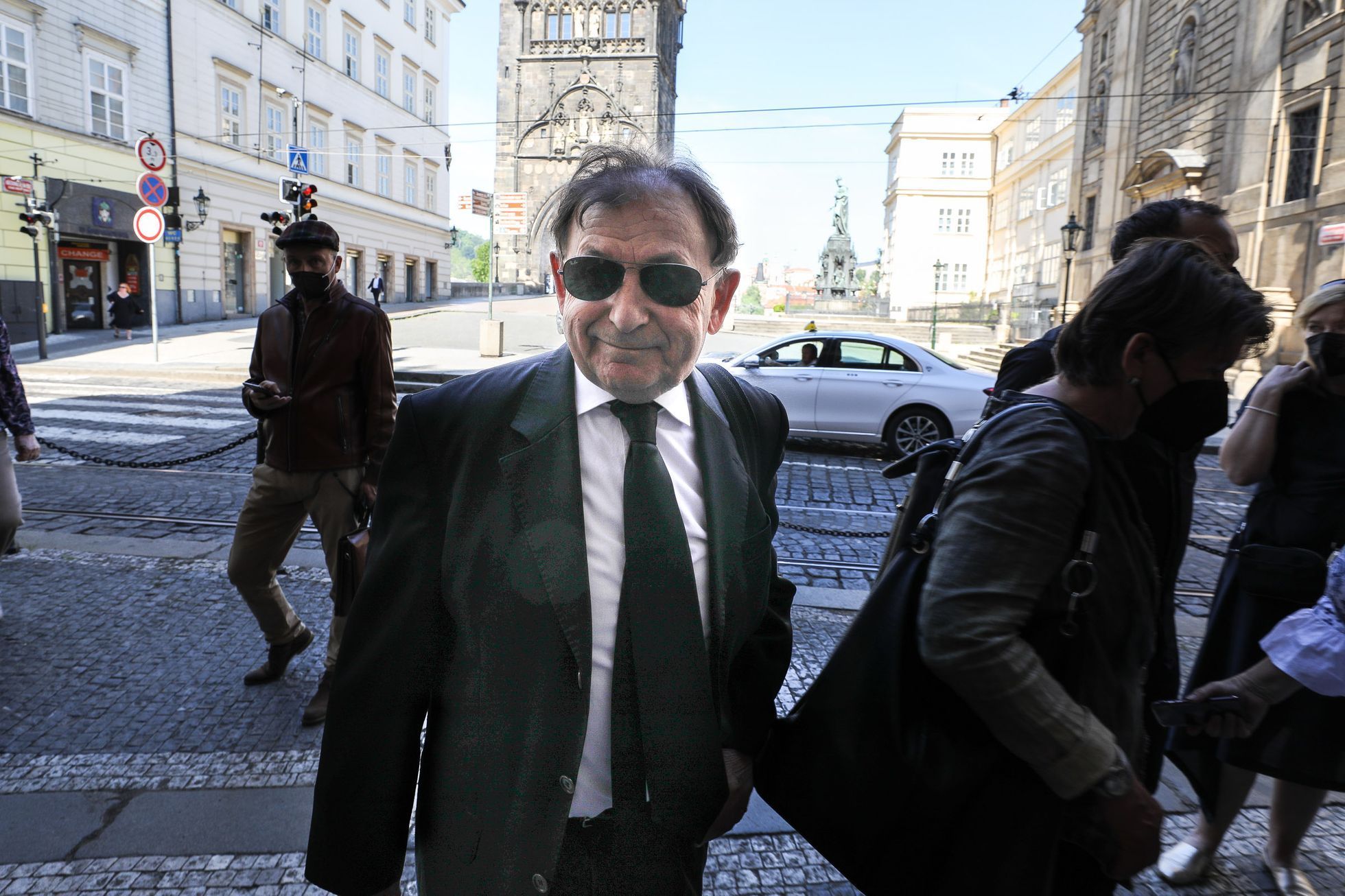 Pohřeb Jiřina Šiklová, poslední rozloučení, kostel Nejsvětějšího Salvátora - Michael Žantovský