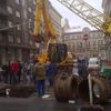 Oprava vodovodního potrubí u pražské magistrály