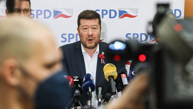 Tomio Okamura, předseda hnutí SPD.