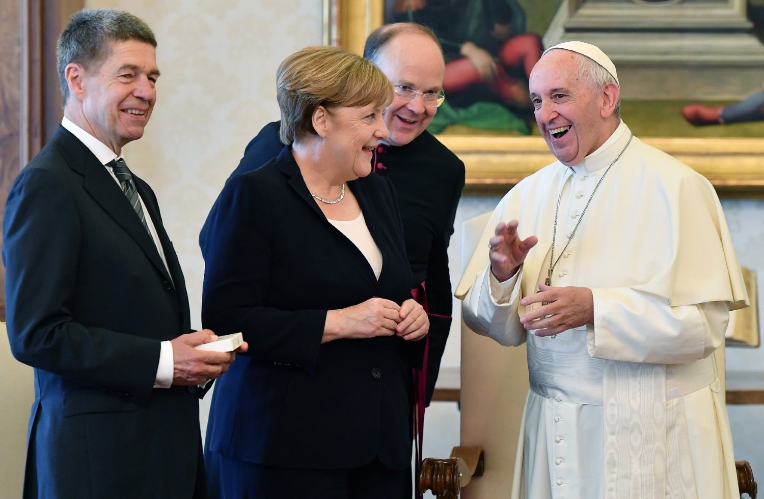 Merkelová na návštěvě papeže Františka