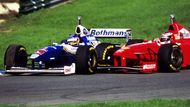 Sezona však skončila velkým skandálem. Ve 48. kole závěrečné Velké ceny Evropy se Villeneuve pokusil o předjíždějící manévr, ale Michael Schumacher ho v pravotočivé zatáčce "zavřel". Sám si při tomto manévru poškodil vůz a byl ze hry venku. Kanaďan dojel do cíle jako třetí, což mu bohatě stačilo k vybojování koruny pro šampiona. Němec byl následně diskvalifikován z druhé pozice v MS za nesportovní manévr.