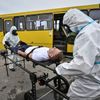 Nácvik opatření v případě úniku radiace v Záporoží 3