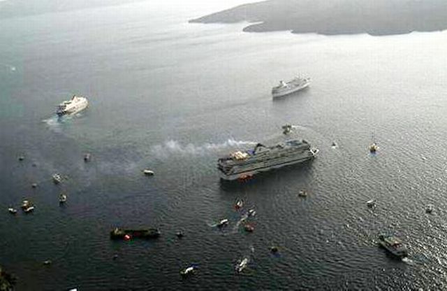 Řecko loď Santorini