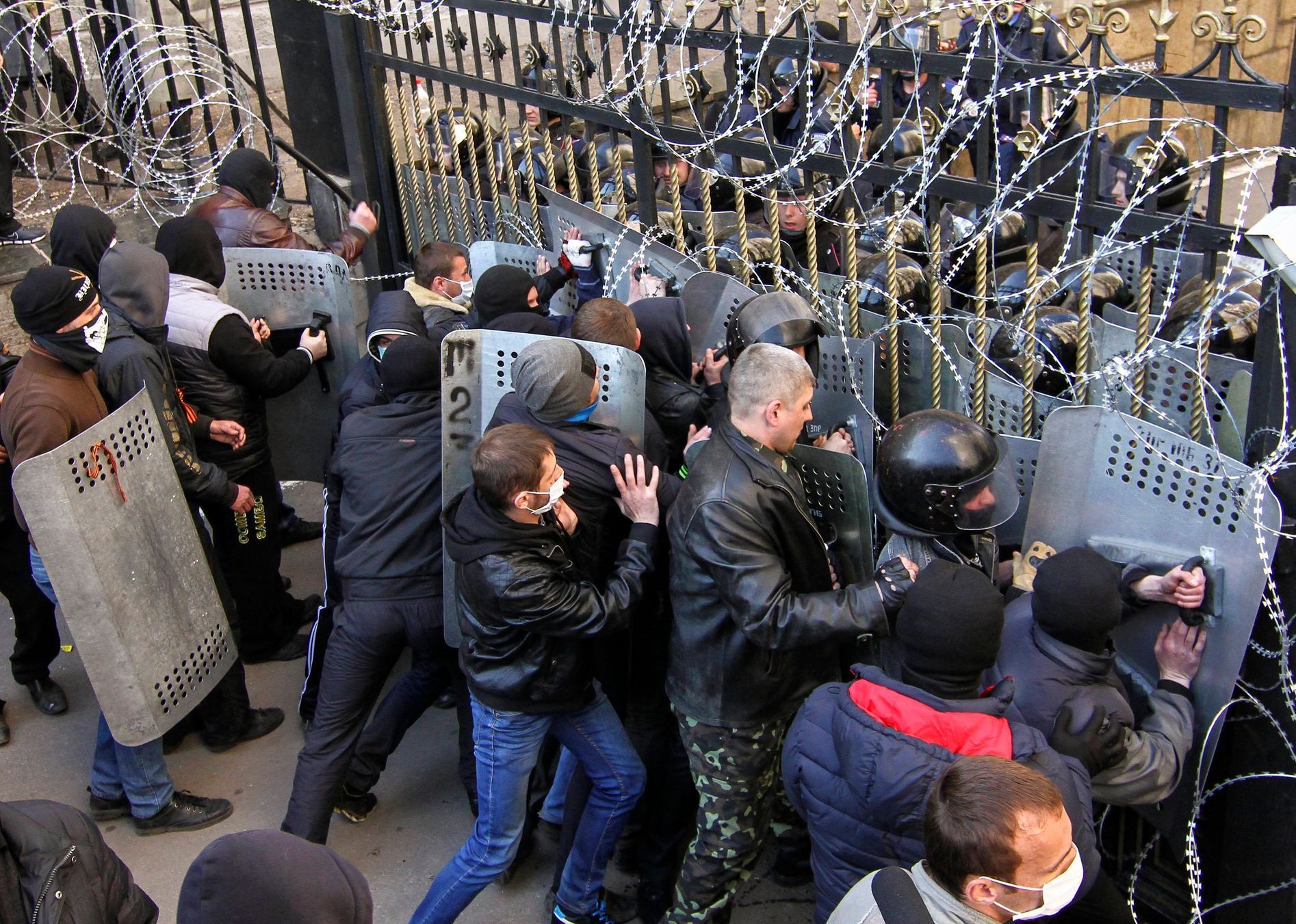 Ukrajina - Doněck - demonstrace