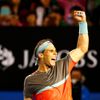 Rafael Nadal se raduje z vítězství nad Rogerem Federerem v semifinále Australian Open 2014