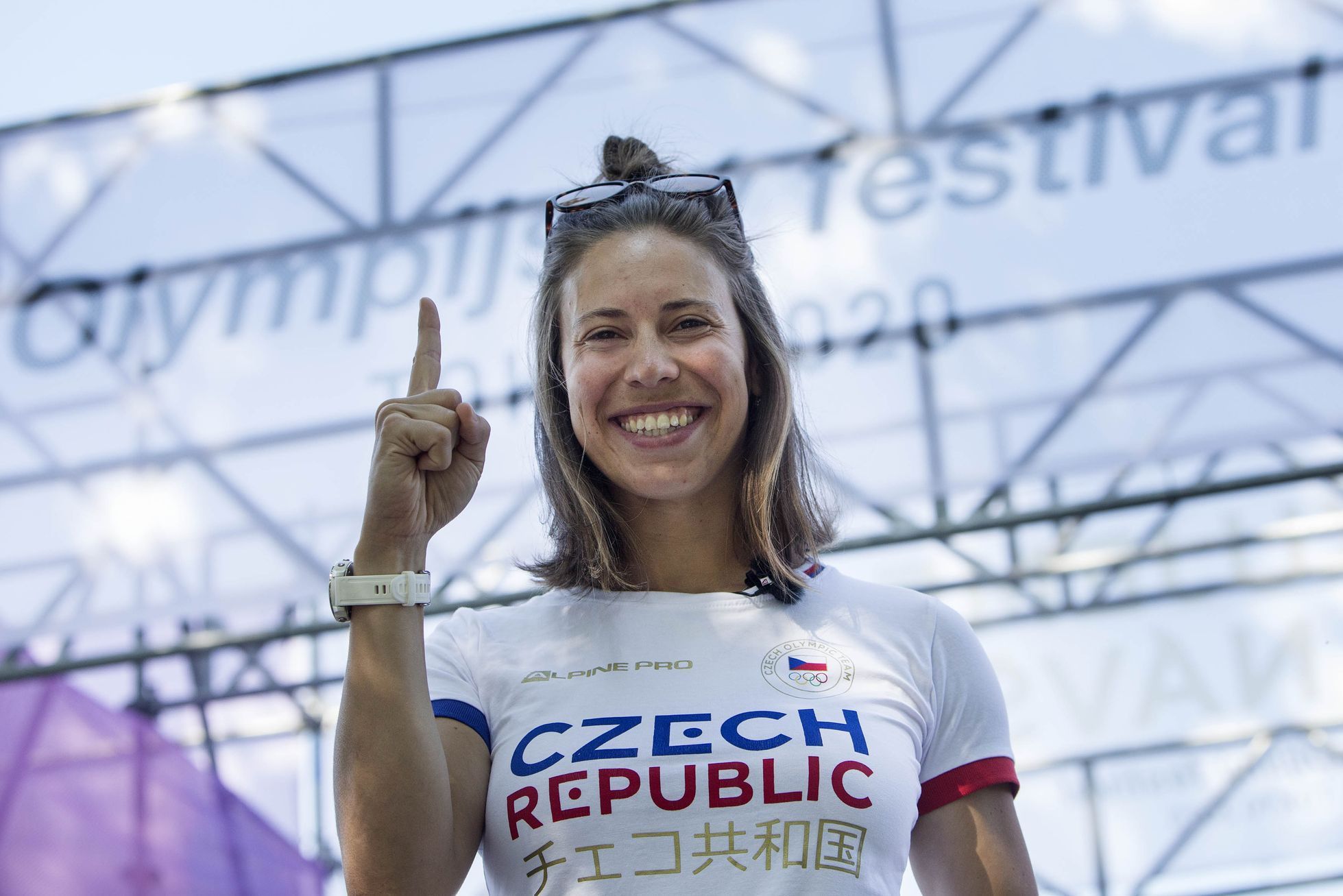 Eva Samková na olympijském festivalu v Praze