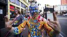 A person who goes by the name of Nomad poses for a photo during the 2015 Comic-Con International Convention in San Diego