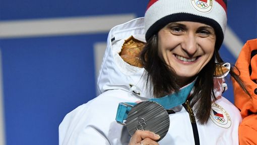 Martina Sáblíková se stříbrnou medailí ze závodu na 5000 m na ZOH 2018