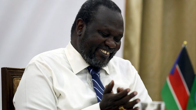 Vůdce ozbrojených povstalců Riek Machar.