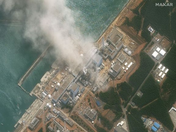 Satelitní snímek jaderné elektrárny Fukušima