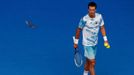 Tomáš Berdych při vítězném čtvrtfinále Australian Open s Rafaelem Nadalem.