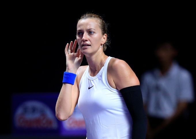 Tennis - WTA Tour Finals - Shenzhen Bay Sports Center - Shenzhen, Guangdong province, China - October 31, 2019  Czech Republic's Petra Kvitová during her match against Au