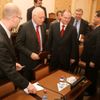Václav Klaus na klubu poslanců ČSSD