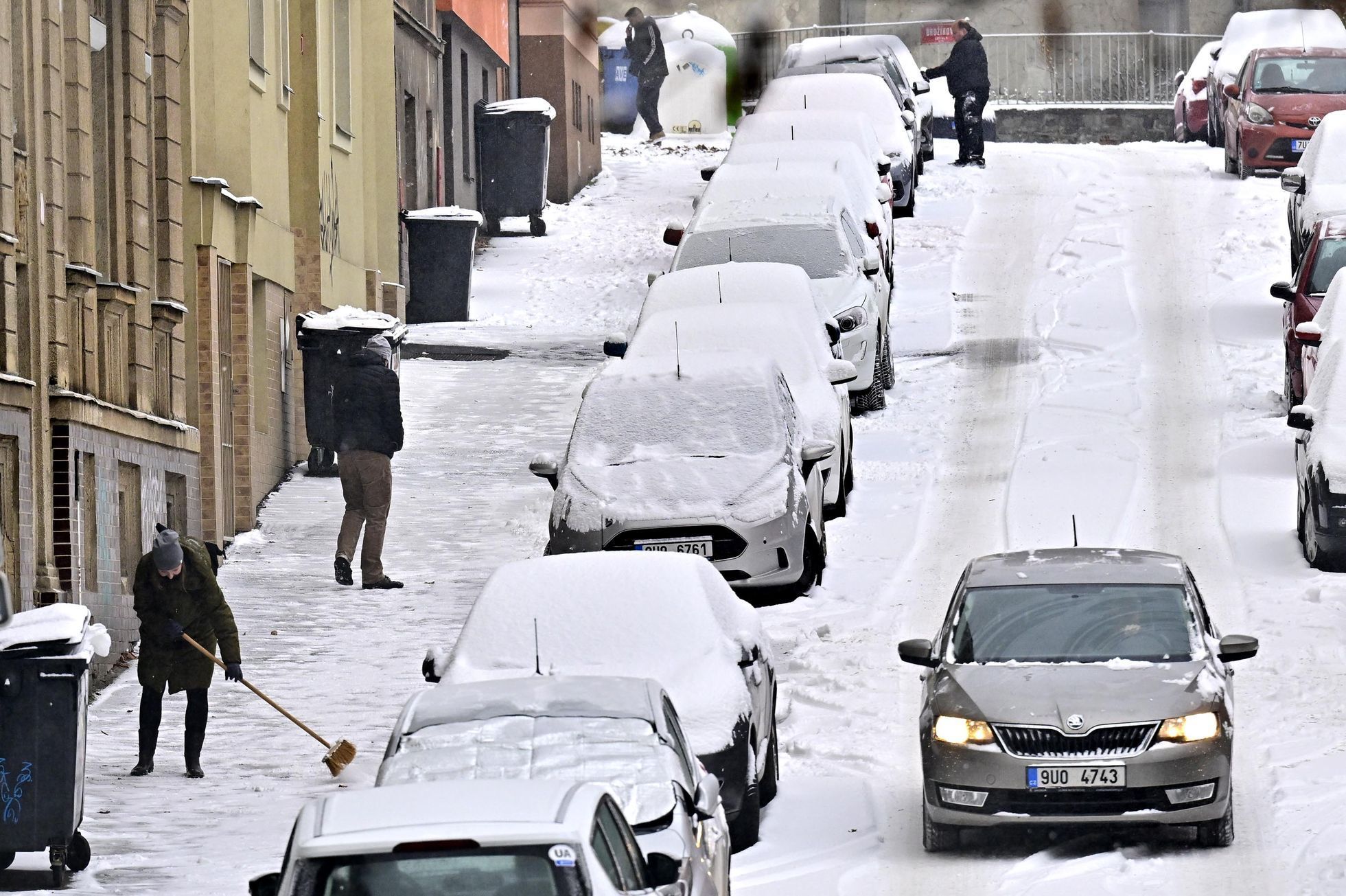 Česká republika, sníh, doprava, sněžení, kalamita