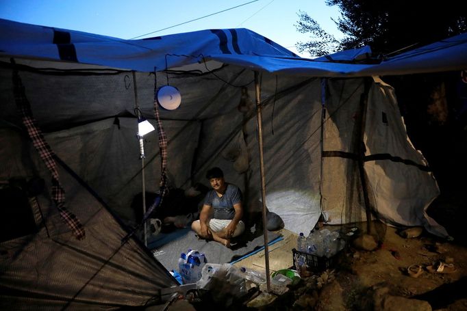 Život migrantů na řeckém ostrově Lesbos. Září 2018.