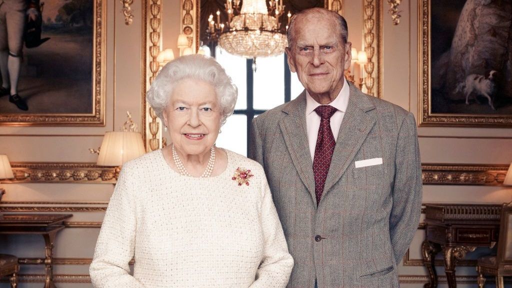 Královna Alžběta II. a její manžel, princ Philip.