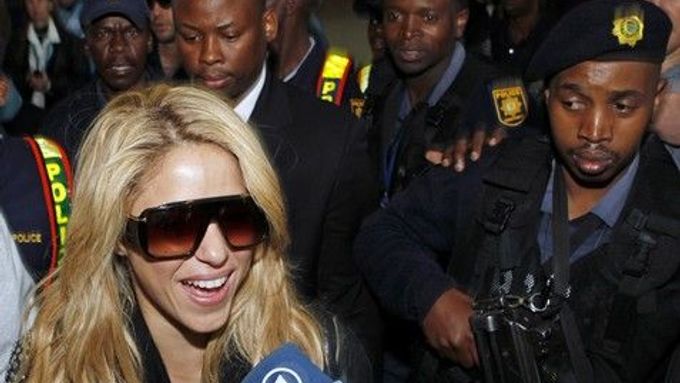 Shakira přijíždí do Johanesburgu