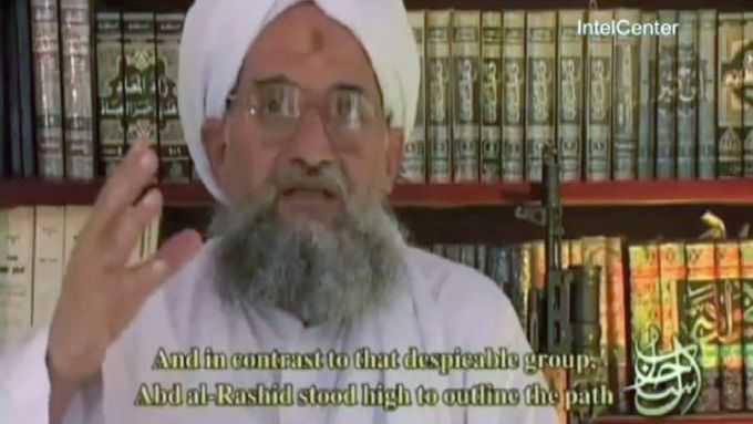 Šéf teroristické sítě Al-Káida Ajmán Zavahrí.