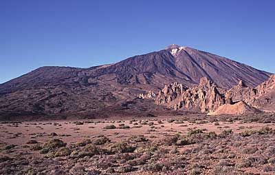 Národního parku Teide na největším Kanárském ostrově Tenerife