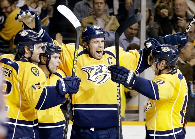 NHL, Nashville Predators 2013: Mike Fisher, Zach Boychuk, Shea Weber a Martin Erat