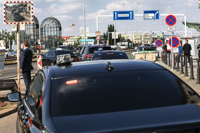 Německý prezident Frank-Walter Steinmeier přijel vlakem na Hlavní nádraží na návštěvu České republiky.