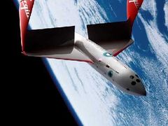 Takhle by měl vypadat SpaceShipTwo nad Zemí.