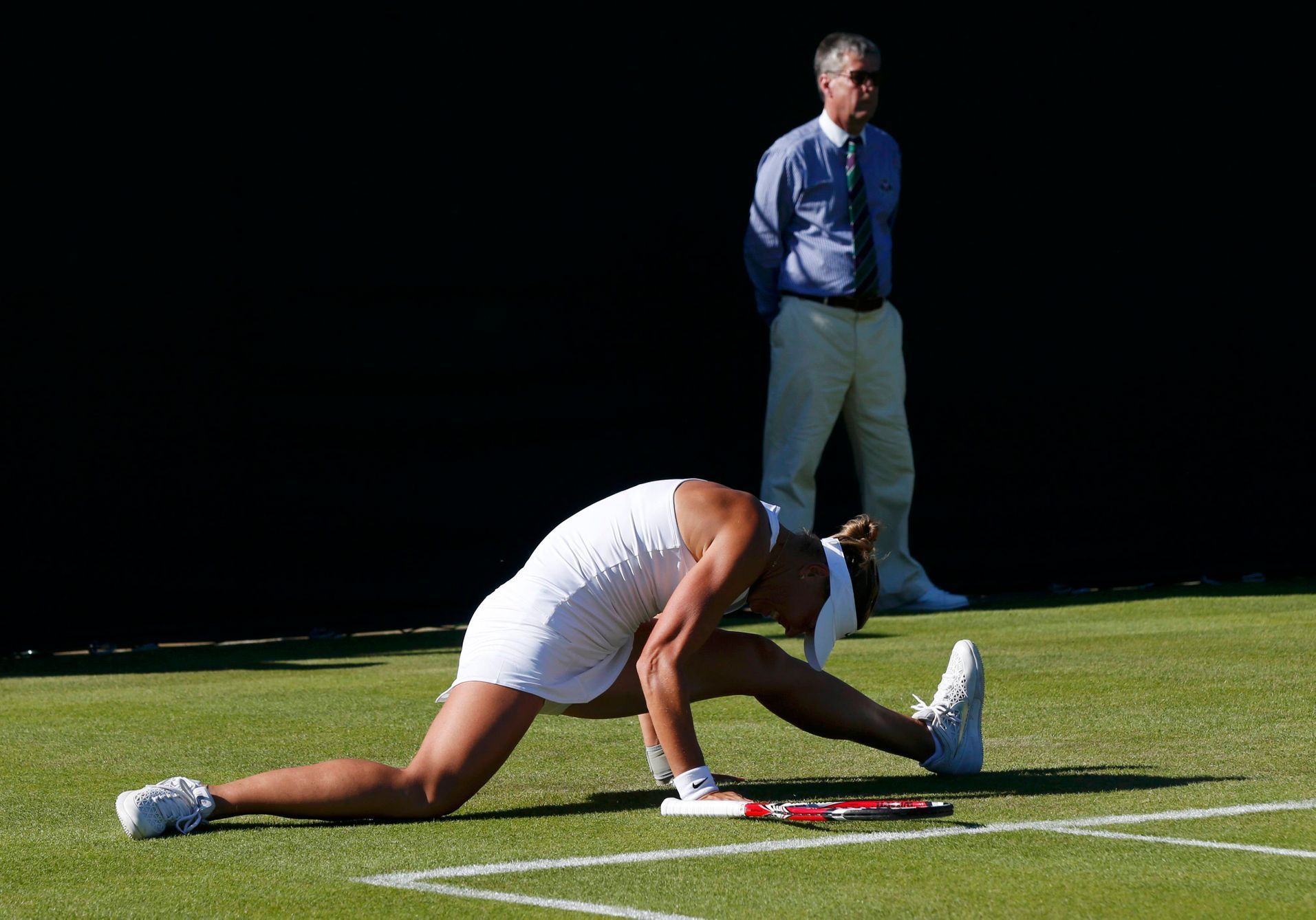 Lucie Hradecká v prvním kole Wimbledonu 2015