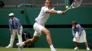 Lukáš Rosol na Wimbledonu 2014 při utkání s Nadalem