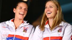Petra Kvitová a Karolína Plíšková před Fed Cupem se Švýcarskem