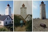 Maják Rubjerg Knude Fyr stával 200 metrů od pobřeží, pohroužen mezi písečnými kopci, obklopen kavárnou a muzeem. Vedla k němu celkem široká cesta se zelenými břehy, "zakouslá" do terénu. Jak rychle se místo proměňovalo, je patrné ze srovnání snímků z let 1970, 1997 a 2018.