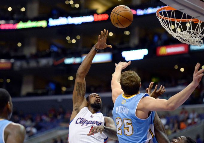 NBA: Denver Nuggets at Los Angeles Clippers (DeAndre Jordan, Timofey Mozgov)