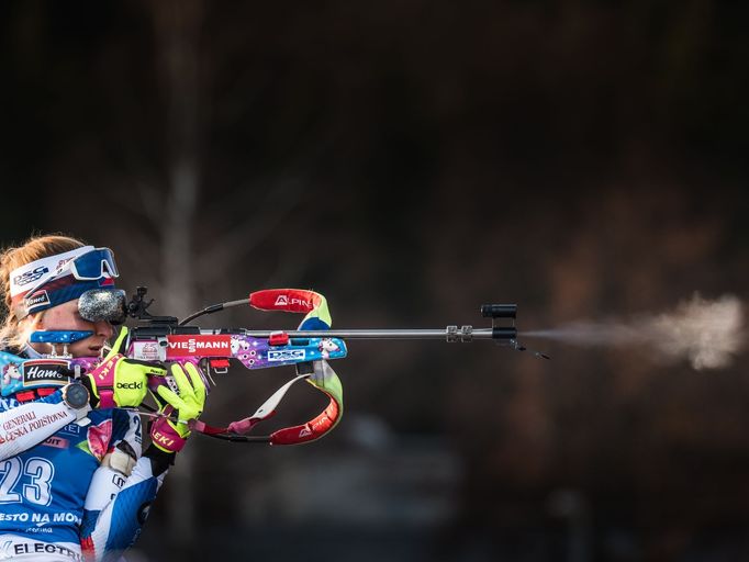 Markéta Davidová ve sprintu žen v rámci SP v Novém Městě na Moravě