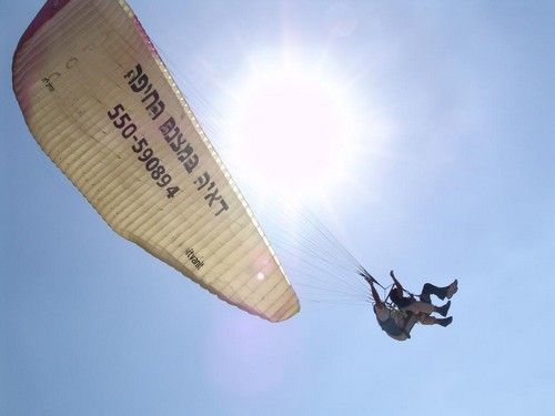 lyžování,tandem paragliding