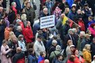 Demonstrace za demisi vlády Petra Fialy, proti zdražování a válce, 28. října 2022, Brno.