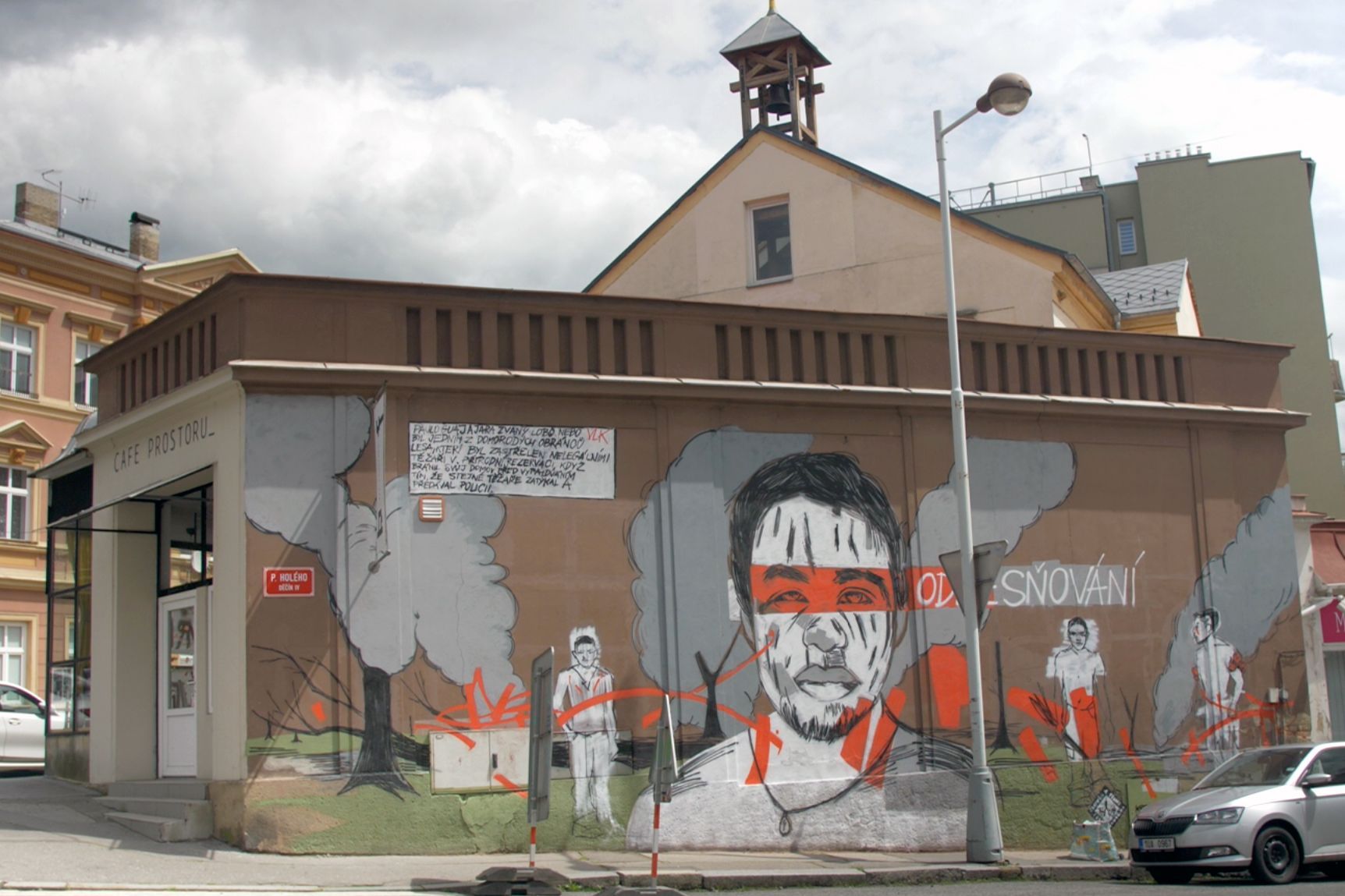 Výtvarnice Toy_Box vytvořila mural / graffiti v Děčíně - Tváře klimatické změny, klima, Člověk v tísni