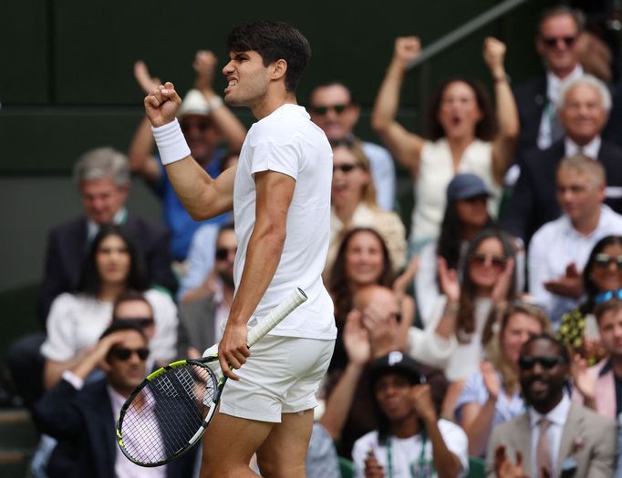 Carlos Alcaraz ve finále Wimbledonu