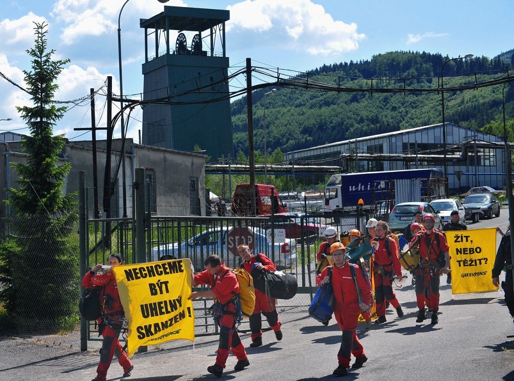 Greenpeace: obsazení těžních věží ve Frenštátu