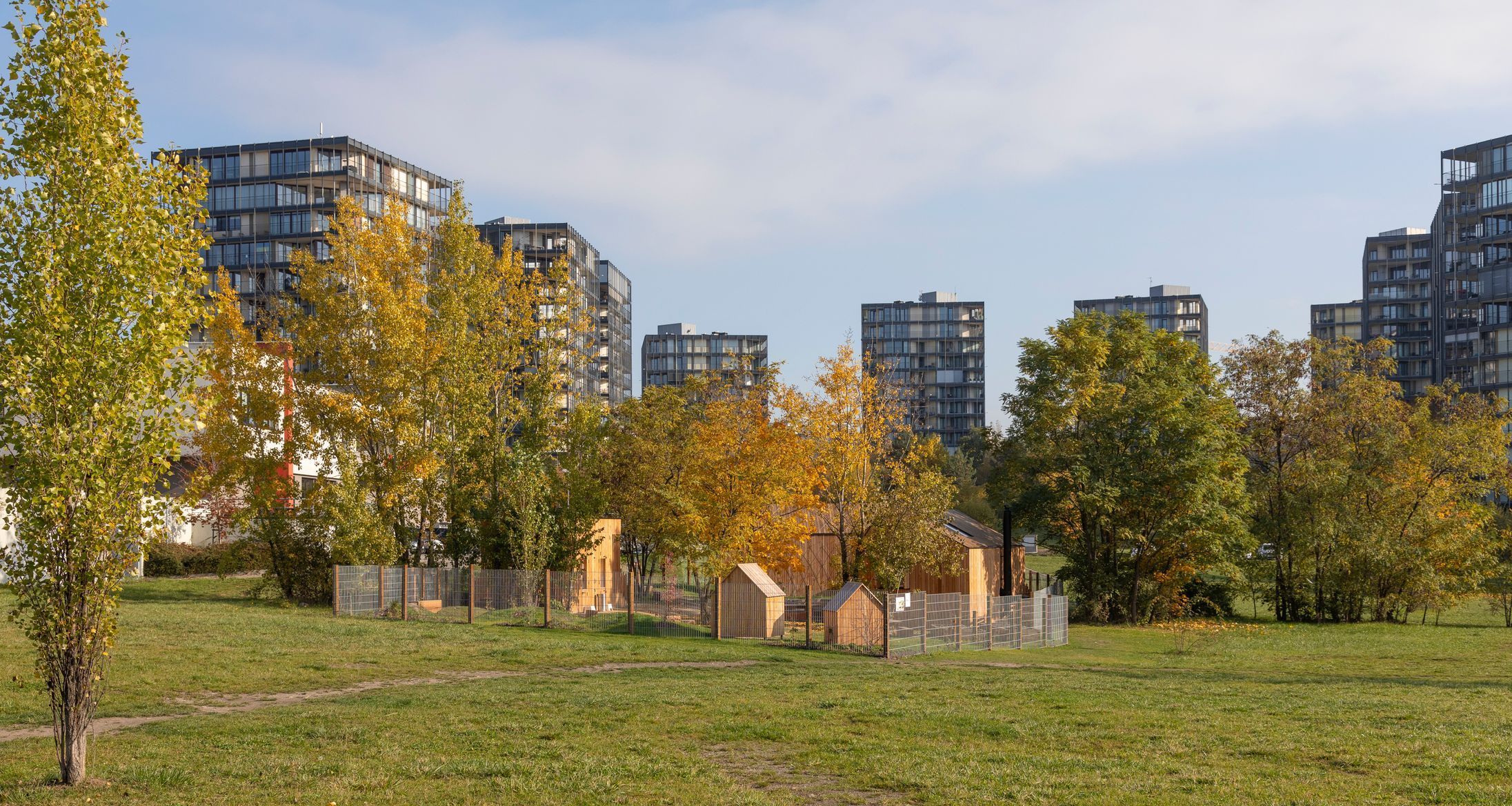 lesní školka, školka, Žižkov, Praha, stavba, architektura